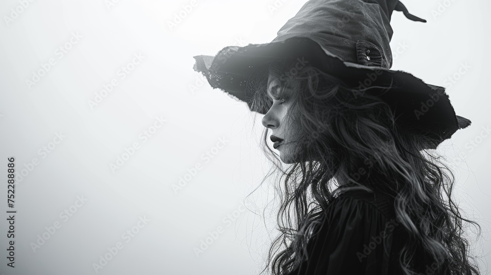 Fototapeta premium witch on white background