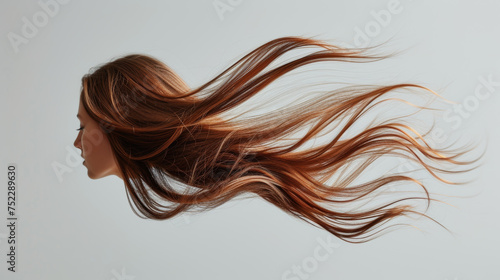 woman hair on white background © Vladislav