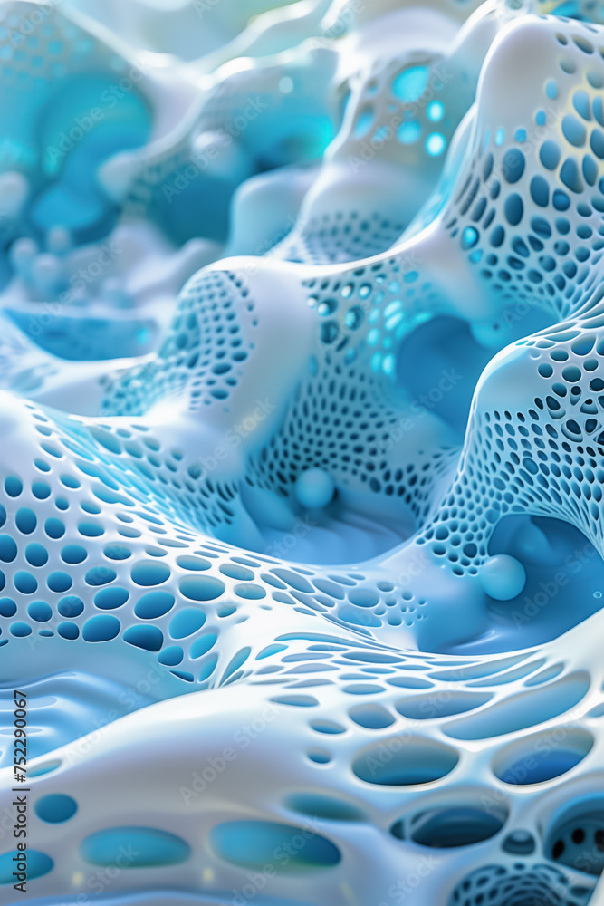 Abstract Blue Cellular Structure Background Abstract Blue Cellular Structure Background