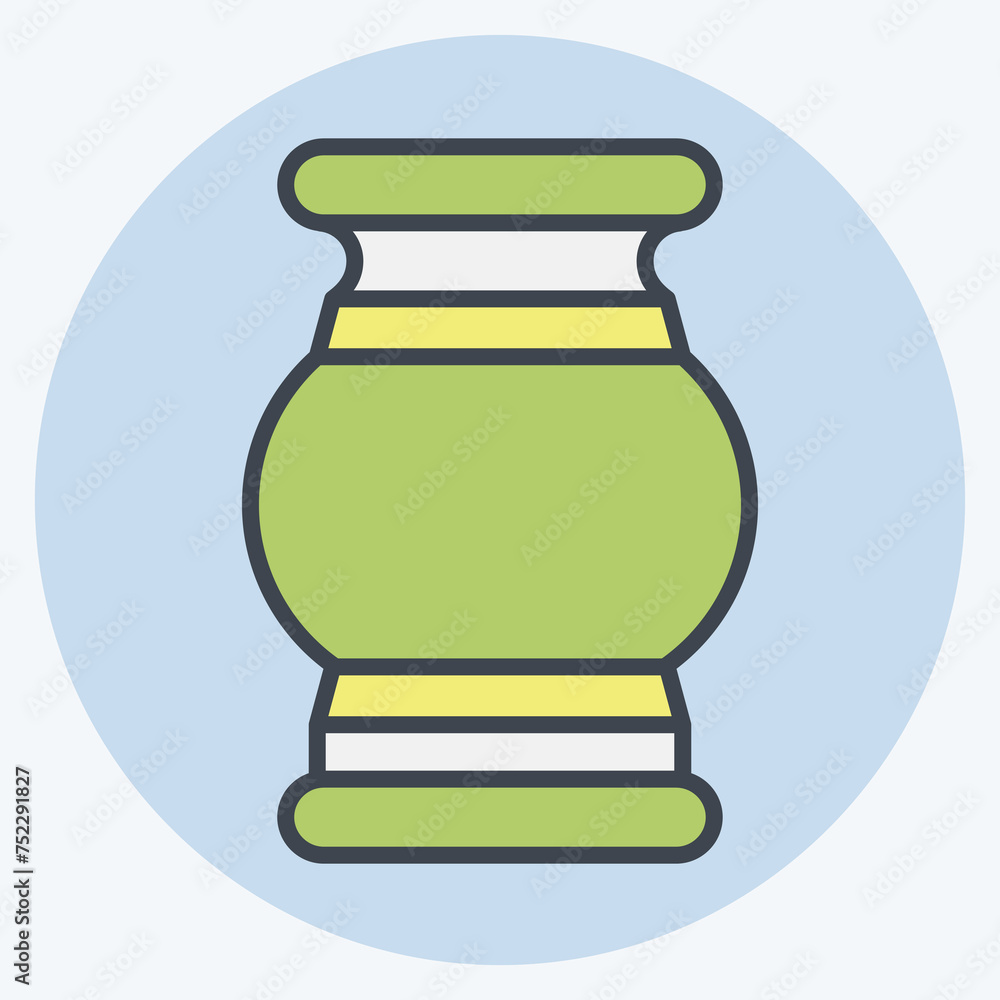Icon Vase. related to India symbol. color mate style. simple design editable. simple illustration Icon Vase. related to India symbol. color mate style. simple design editable. simple illustration