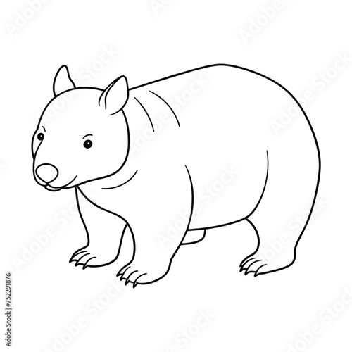 Wombat coloring page for kids
