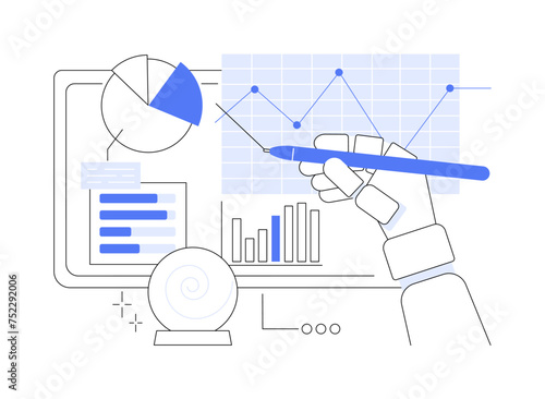AI-Generated Predictive Insights abstract concept vector illustration.