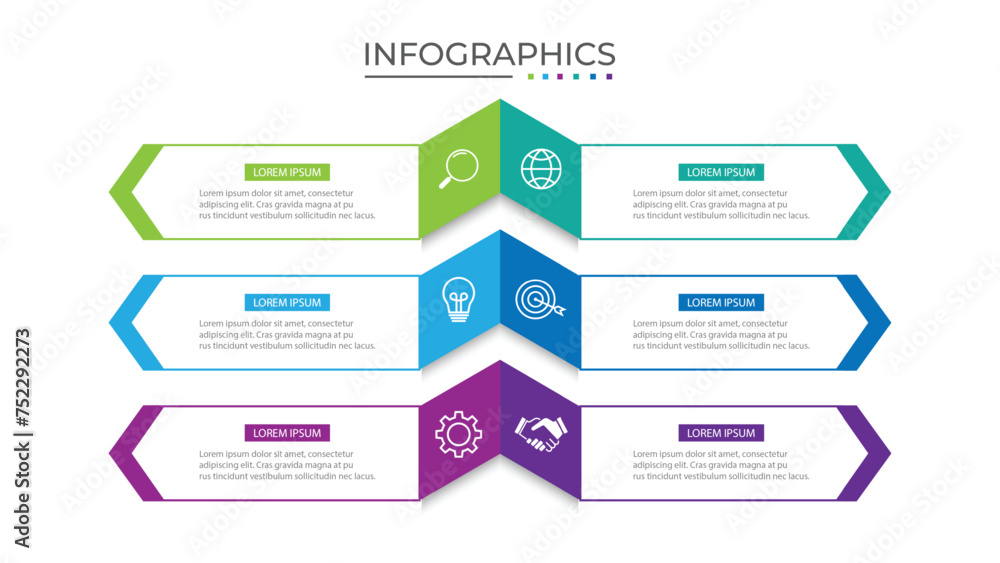 Timeline infographic design element and number options. Business concept with 6 steps. Timeline infographic design element and number options. Business concept with 6 steps.