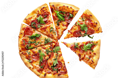 Grilled Pizza on a Transparent Background