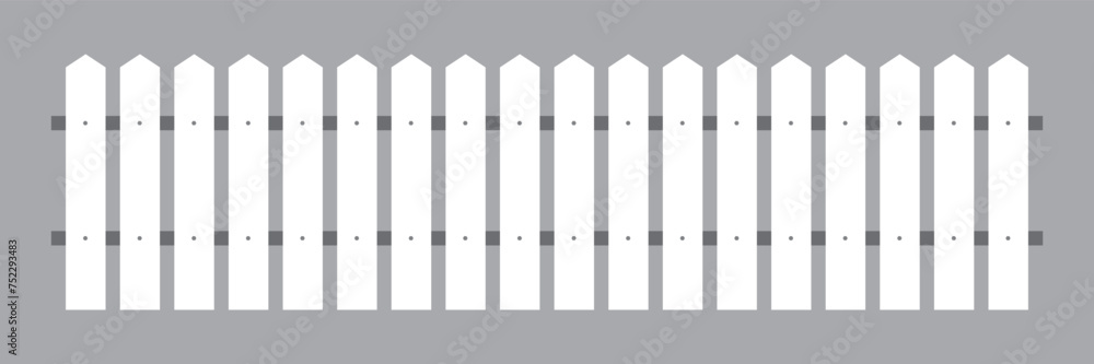 Simple vector illustration of picket fence. For design