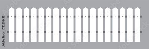 Simple vector illustration of picket fence. For design