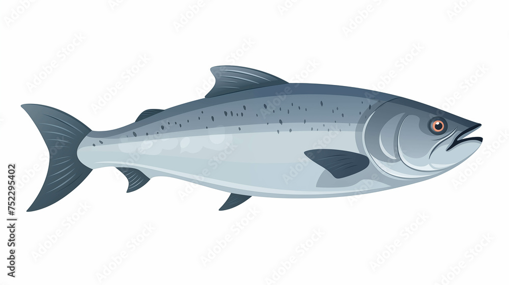 Salmon drawing on a white background. Salmon drawing on a white background.