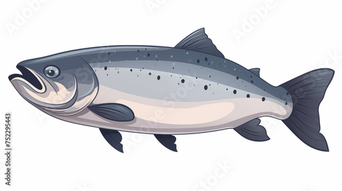Salmon drawing on a white background.