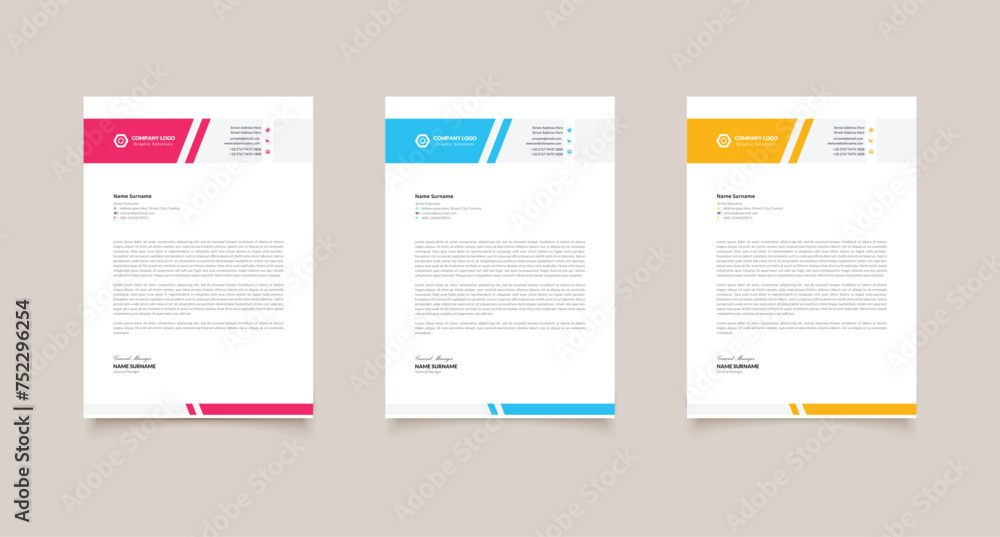 Letterhead template design vector Letterhead template design vector