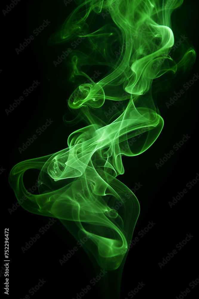 Obraz premium green smoke pattern background.