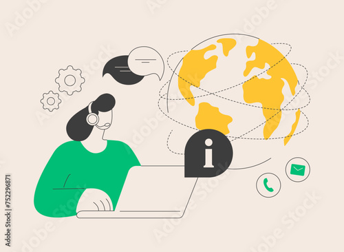 Customer support abstract concept vector illustration.