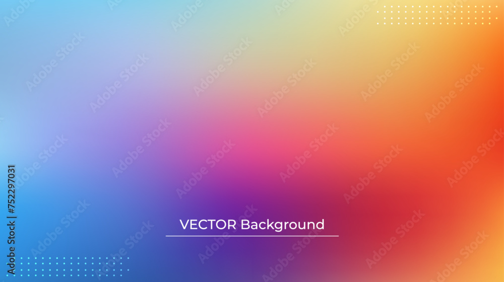 Smooth and blurry colorful gradient mesh background. Modern bright rainbow colors. Easy editable soft colored vector banner template. Premium quality Smooth and blurry colorful gradient mesh background. Modern bright rainbow colors. Easy editable soft colored vector banner template. Premium quality