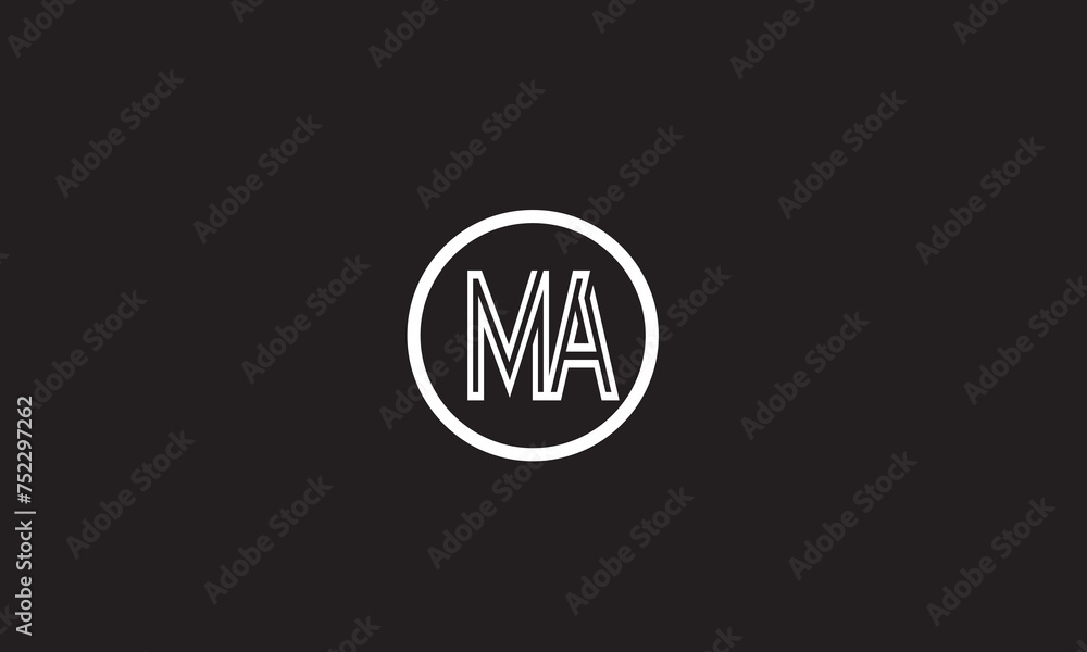 Fototapeta premium MA, AM, M, A Abstract Letters Logo Monogram