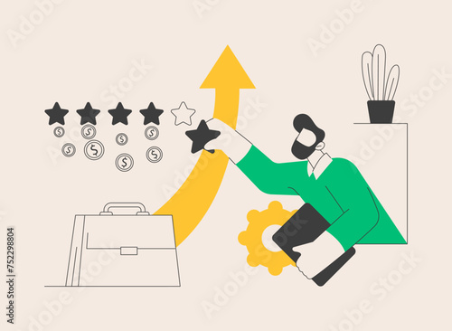 Brand reputation abstract concept vector illustration.