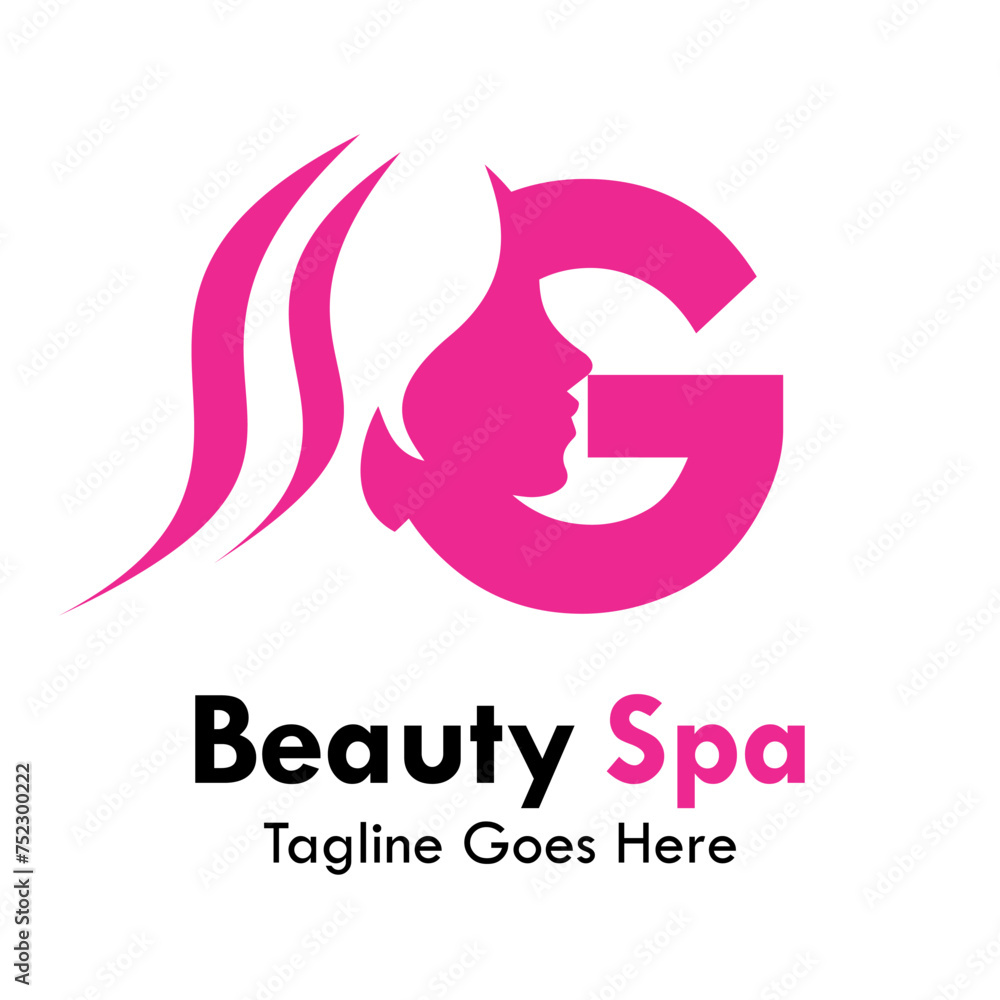Fototapeta premium Beuaty spa letter g design logo template illustration. Suitable for spa, healthy, natural
