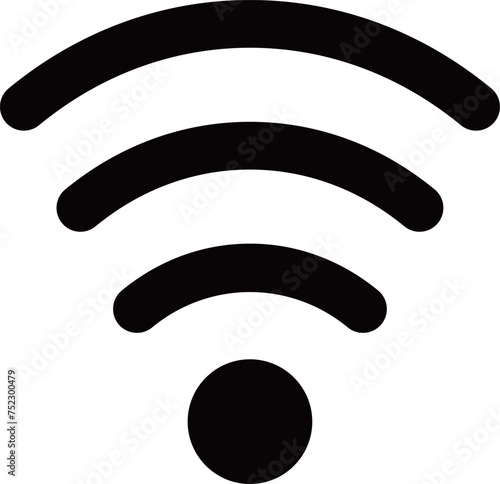 Wi-Fiの黒のアイコン