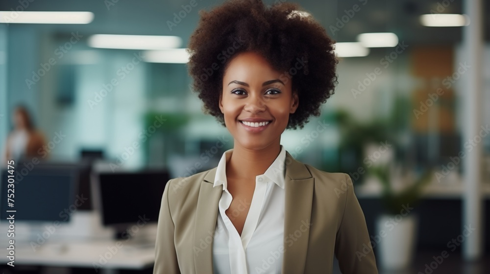 successful young  woman manager smiling portrait
