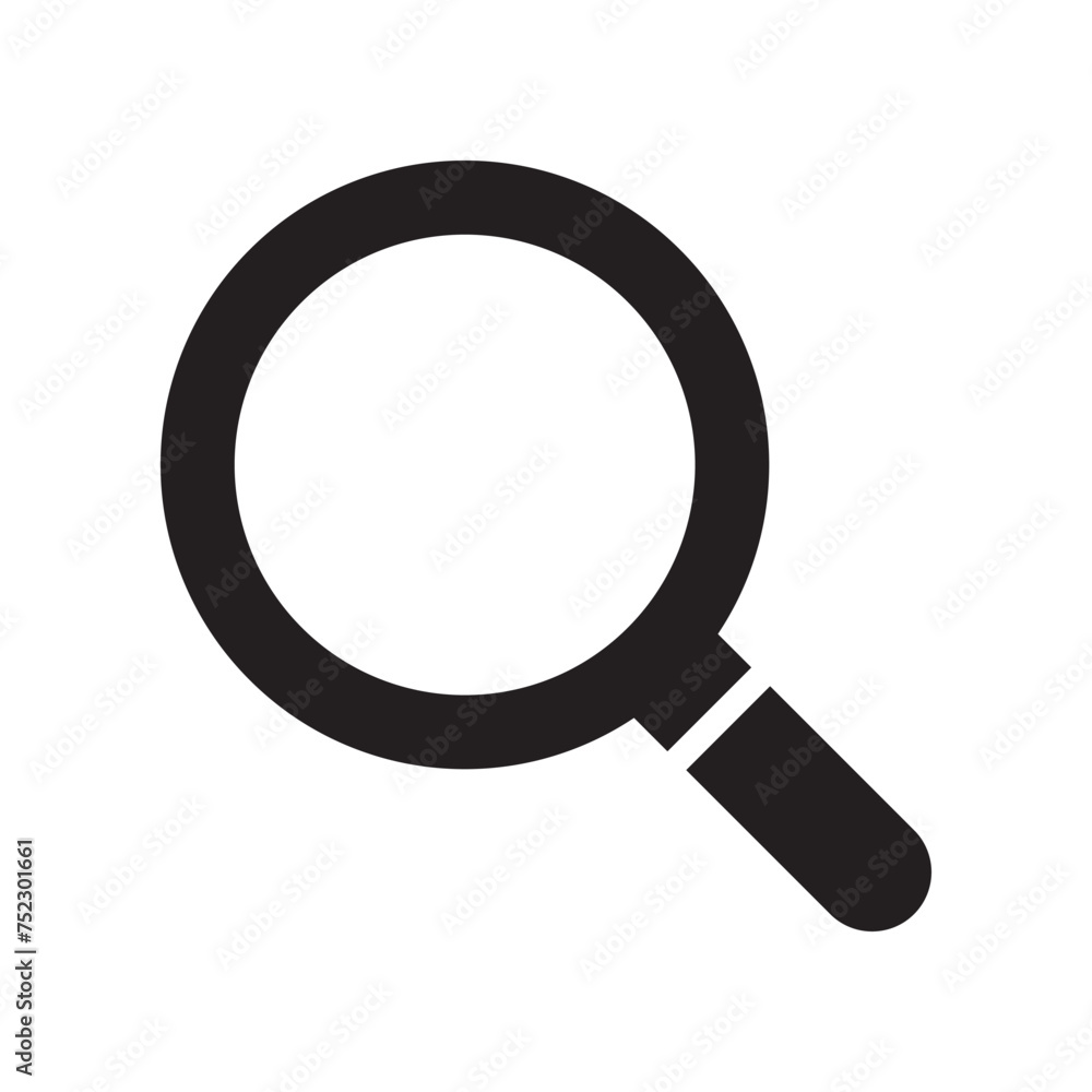 Magnifying glass icon, vector magnifier or loupe sign. Web search icon. Magnifying glass icon, vector magnifier or loupe sign. Web search icon.