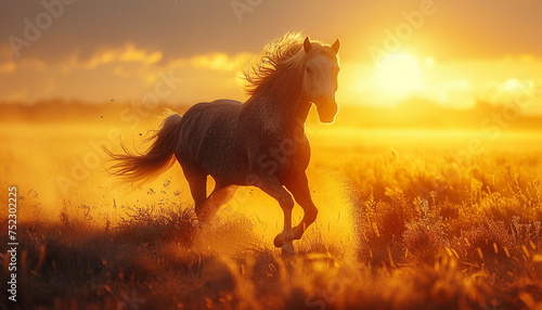 Majestic Desert Horse Capture the spirit of untamed beauty, ai technology