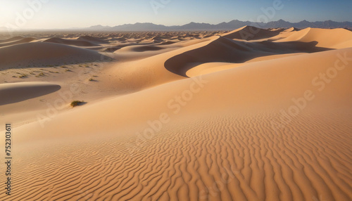 Animation-style illustration landscape of a desert
