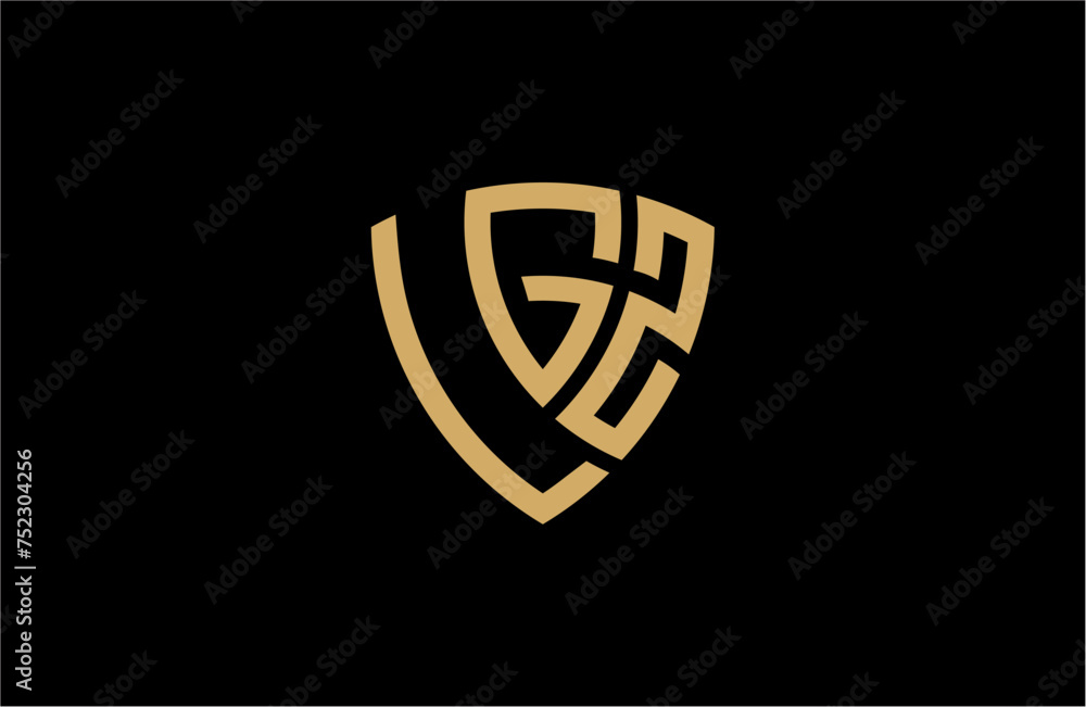 LGZ creative letter shield logo design vector icon illustration LGZ creative letter shield logo design vector icon illustration