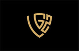 LGZ creative letter shield logo design vector icon illustration