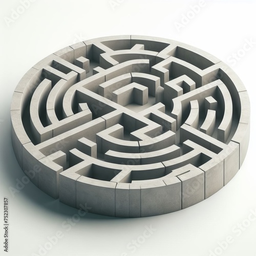 3d maze with render of a labyrinth 