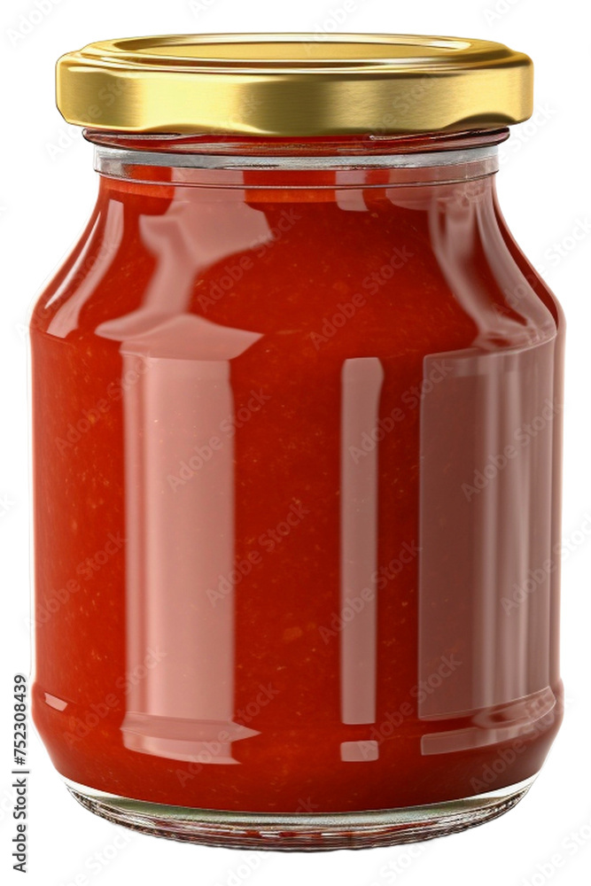 Glass jar of tomato sauce Glass jar of tomato sauce