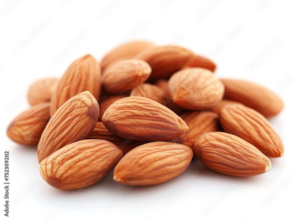 nuts almonds on a white background nuts almonds on a white background