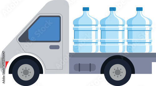 vector illustration of bottled filtered water or soda