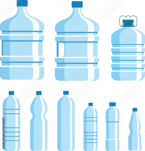 vector illustration of bottled filtered water or soda