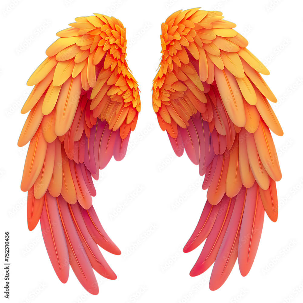 Fototapeta premium angel wings isolated on white