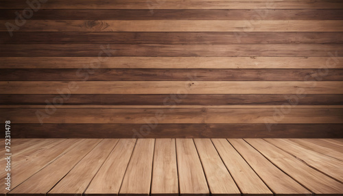 wooden product backdrop deck with different size timber stripes mockup