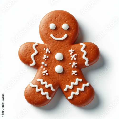 gingerbread man isolated on white