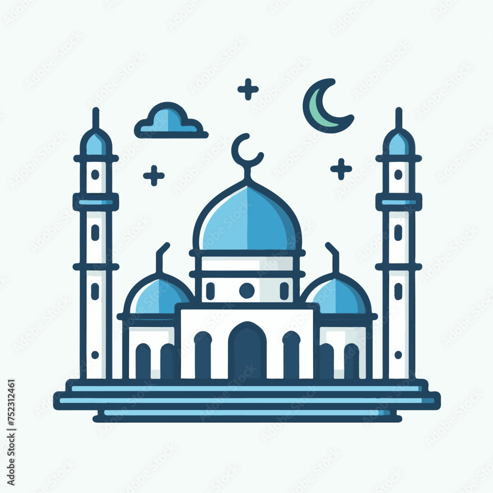 mosque vector & illustration image