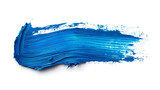 Blue color brush paint stroke isolated on white background