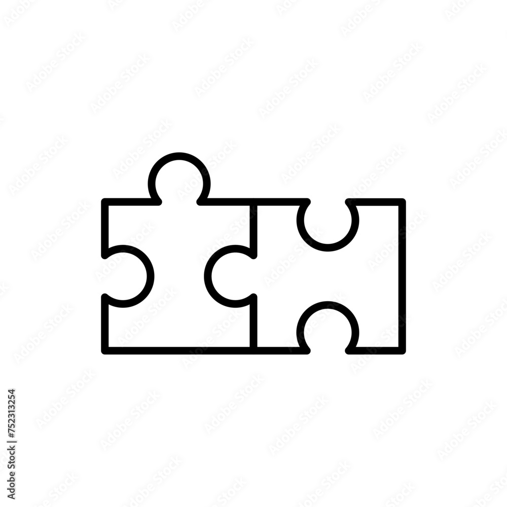 Puzzle outline icons, minimalist vector illustration ,simple transparent graphic element .Isolated on white background Puzzle outline icons, minimalist vector illustration ,simple transparent graphic element .Isolated on white background
