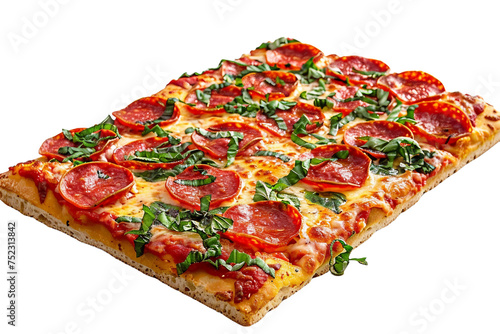 Sicilian Pizza on a Transparent Background