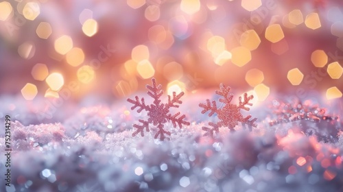 A magical Christmas winter background, AI Generative
