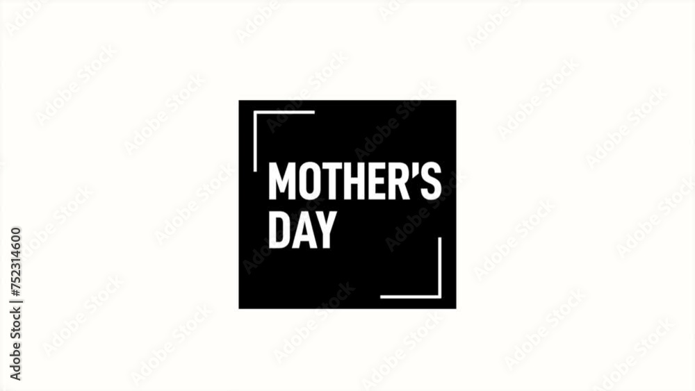 A minimalist black and white Mothers Day card that features the text Happy Mothers Day on a white background A minimalist black and white Mothers Day card that features the text Happy Mothers Day on a white background