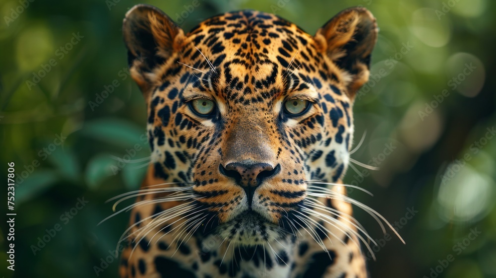 Intense portrait of a leopard, the depth of its gaze capturing the essence of the wild, AI Generative Intense portrait of a leopard, the depth of its gaze capturing the essence of the wild, AI Generative
