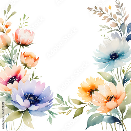 Watercolor Flower Clipart Bundle  22 Pcs Floral Digital Images for Print and Design