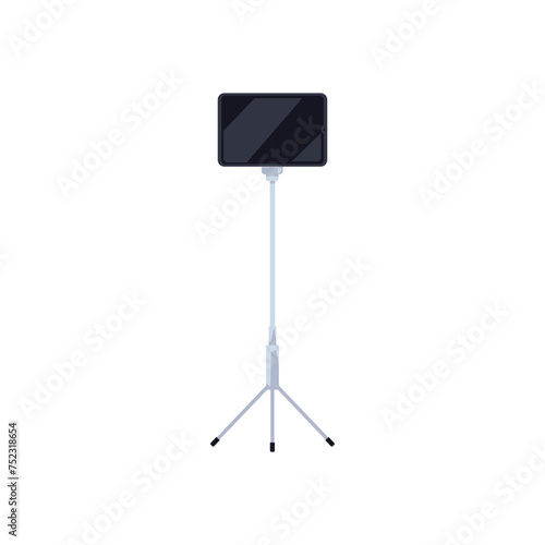 Vector smartphone and extendable tripod illustration