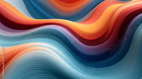 Abstract chromatic ripples photo