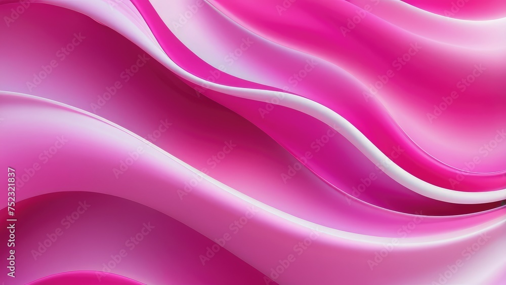 Fototapeta premium Abstract 3D business technology background, silk-like textures swirling in shades of pink, resemble an aurora, digital painting, ultra clear