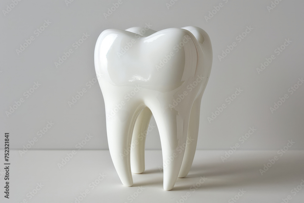 A quirky toothbrush holder designed in the shape of a tooth, complete with bristles and a slot for holding toothbrushes A quirky toothbrush holder designed in the shape of a tooth, complete with bristles and a slot for holding toothbrushes