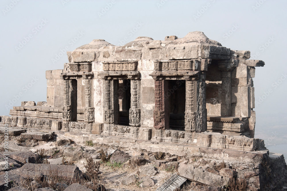 Fototapeta premium Vadodara, Gujarat / India - April 08, 2014: The beautiful view of the monument on the Pavagadh hill.