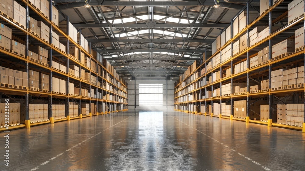 Interior warehouse with full capacity