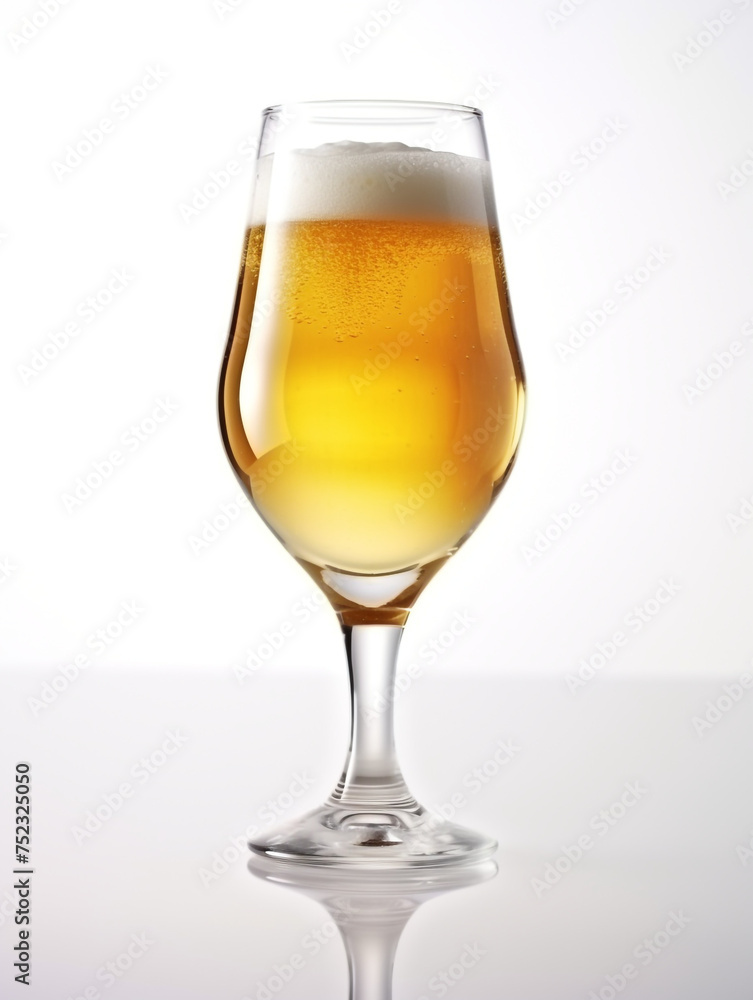 beer glass on isolated background, white background сreated with Generative Ai beer glass on isolated background, white background сreated with Generative Ai