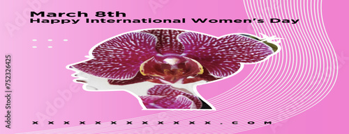 festa della donna - Women's day - Giornata internazionale della donna Flyer Post Social Fb IG Vettoriale